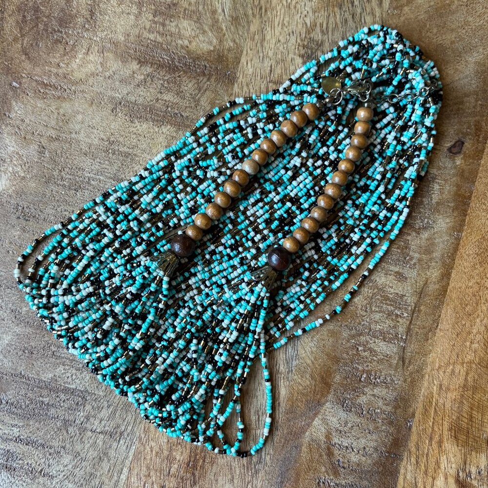 Multistrand Seed Bead Necklace by Zad